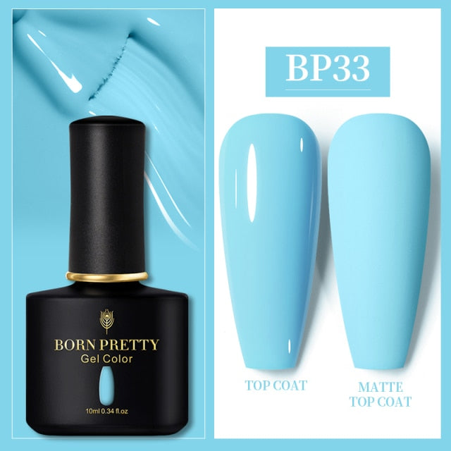 BORN PRETTY 10ml Gel Nail Polish Red Nude Nail Gel Semi Permanent Solid Nail Gel Varnish Soak Off UV Gel for Base Top Coat