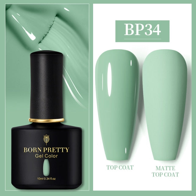 BORN PRETTY 10ml Gel Nail Polish Red Nude Nail Gel Semi Permanent Solid Nail Gel Varnish Soak Off UV Gel for Base Top Coat