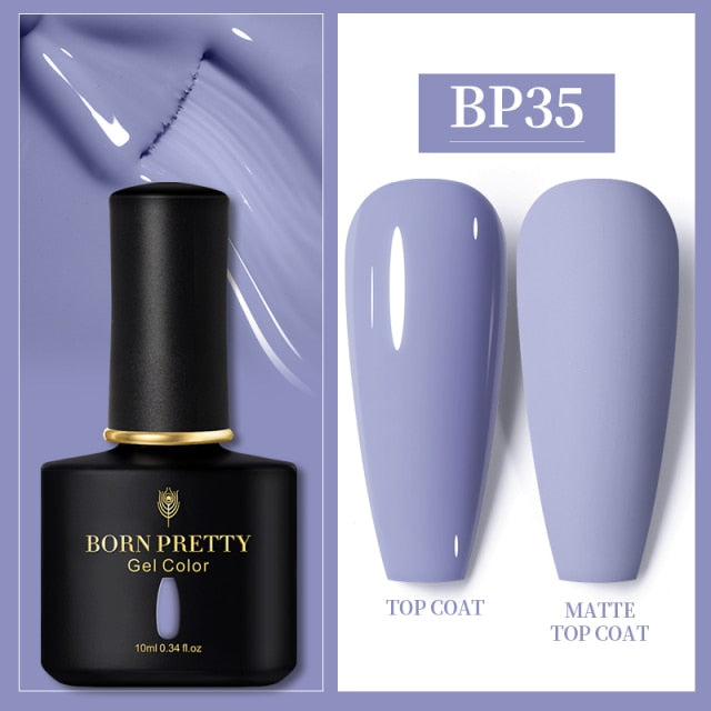 BORN PRETTY 10ml Gel Nail Polish Red Nude Nail Gel Semi Permanent Solid Nail Gel Varnish Soak Off UV Gel for Base Top Coat