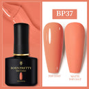 BORN PRETTY 10ml Gel Nail Polish Red Nude Nail Gel Semi Permanent Solid Nail Gel Varnish Soak Off UV Gel for Base Top Coat