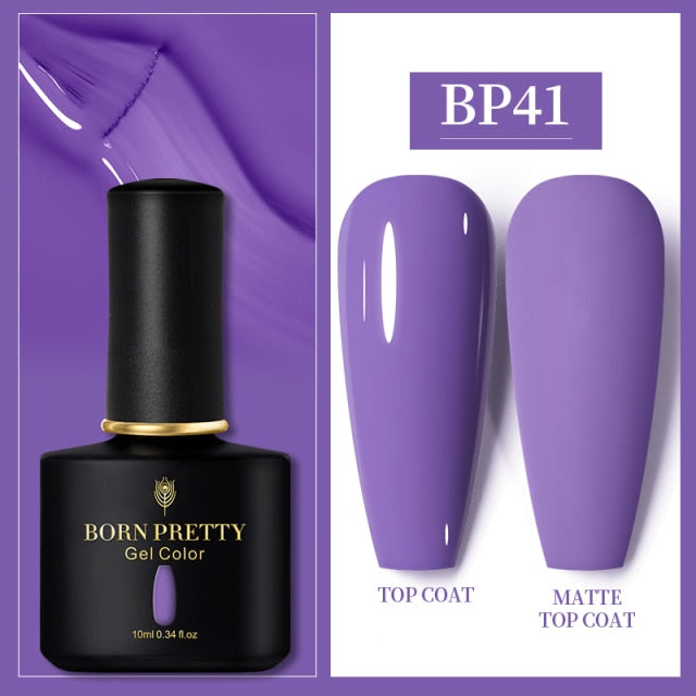 BORN PRETTY 10ml Gel Nail Polish Red Nude Nail Gel Semi Permanent Solid Nail Gel Varnish Soak Off UV Gel for Base Top Coat