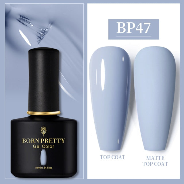 BORN PRETTY 10ml Gel Nail Polish Red Nude Nail Gel Semi Permanent Solid Nail Gel Varnish Soak Off UV Gel for Base Top Coat