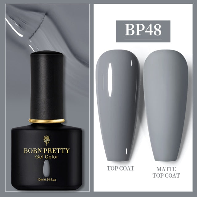 BORN PRETTY 10ml Gel Nail Polish Red Nude Nail Gel Semi Permanent Solid Nail Gel Varnish Soak Off UV Gel for Base Top Coat