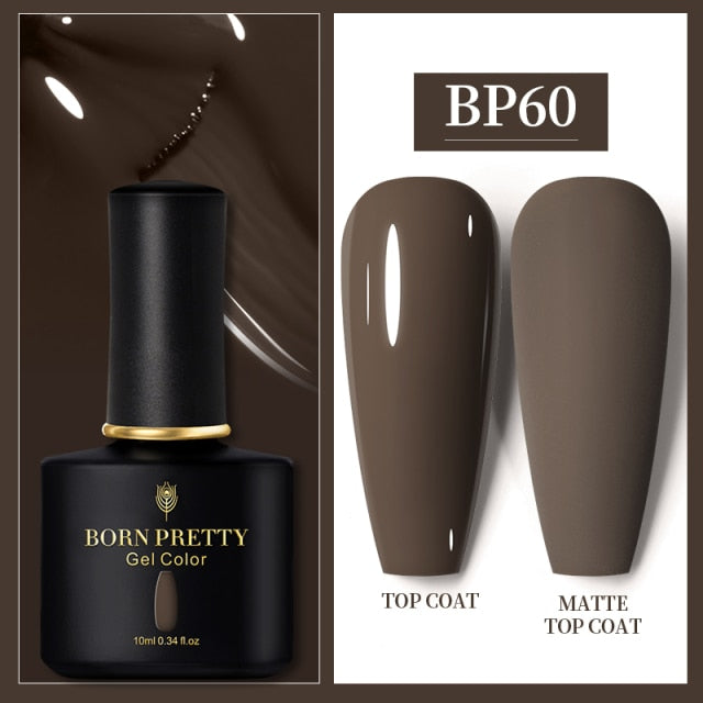 BORN PRETTY 10ml Gel Nail Polish Red Nude Nail Gel Semi Permanent Solid Nail Gel Varnish Soak Off UV Gel for Base Top Coat