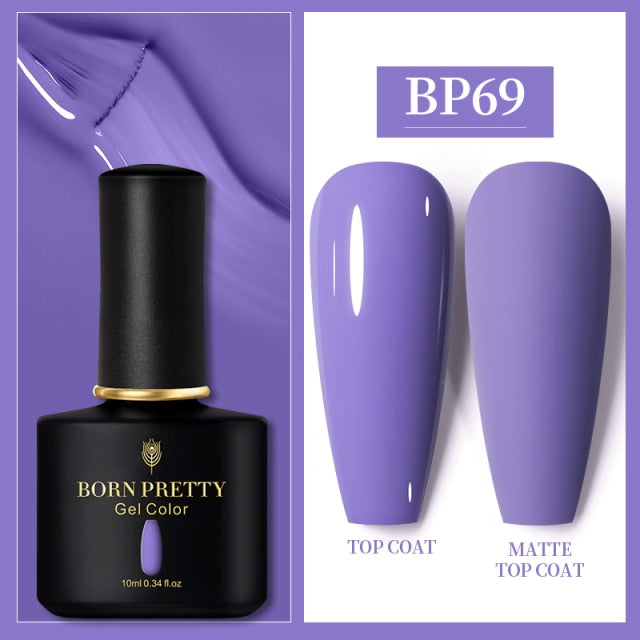 BORN PRETTY 10ml Gel Nail Polish Red Nude Nail Gel Semi Permanent Solid Nail Gel Varnish Soak Off UV Gel for Base Top Coat