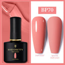 BORN PRETTY 10ml Gel Nail Polish Red Nude Nail Gel Semi Permanent Solid Nail Gel Varnish Soak Off UV Gel for Base Top Coat