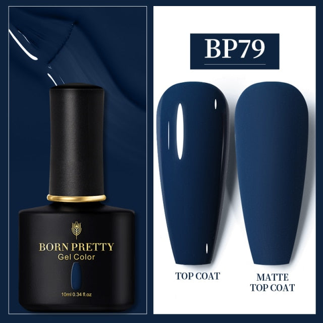 BORN PRETTY 10ml Gel Nail Polish Red Nude Nail Gel Semi Permanent Solid Nail Gel Varnish Soak Off UV Gel for Base Top Coat