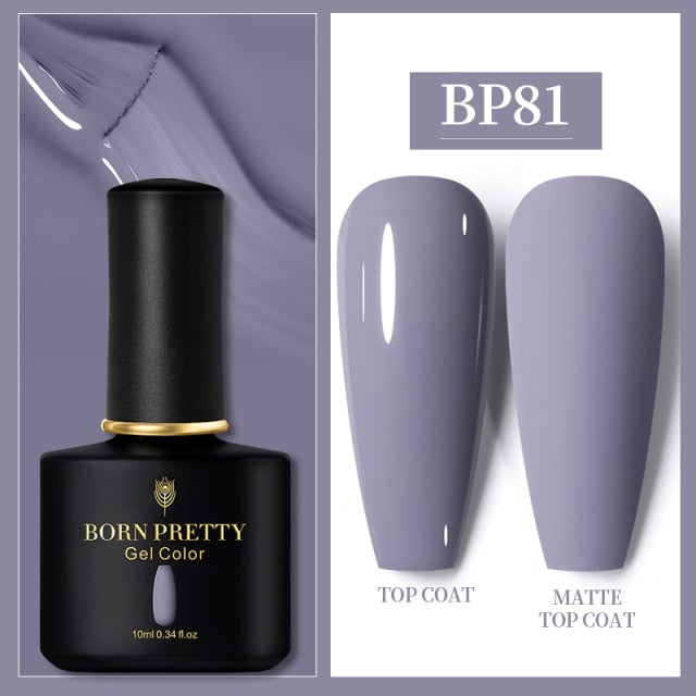 BORN PRETTY 10ml Gel Nail Polish Red Nude Nail Gel Semi Permanent Solid Nail Gel Varnish Soak Off UV Gel for Base Top Coat