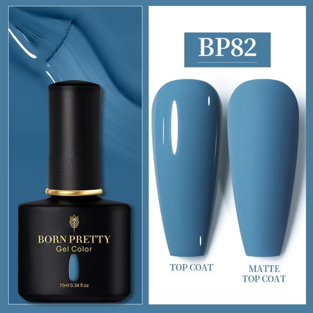 BORN PRETTY 10ml Gel Nail Polish Red Nude Nail Gel Semi Permanent Solid Nail Gel Varnish Soak Off UV Gel for Base Top Coat