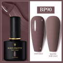 BORN PRETTY 10ml Gel Nail Polish Red Nude Nail Gel Semi Permanent Solid Nail Gel Varnish Soak Off UV Gel for Base Top Coat