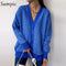 Sampic Loose Patchwork Knitwear Winter 2021 Women Cardigans Tops Oversized Long Sleeve Y2K V Neck Sweater Casual Fashion Tops