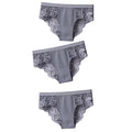 3 Pcs Cotton Panties Sexy Panty Briefs Lace Panties Women Underwear Lingerie Panties for Female Ladies Floral Pantys Underpants