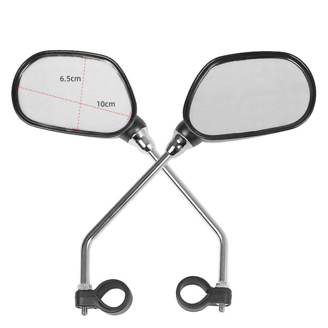 Deemount 1 Pair Bicycle Rear View Mirror Bike Cycling Wide Range Back Sight Reflector Angle Adjustable Left Right Mirrors
