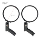 Deemount 1 Pair Bicycle Rear View Mirror Bike Cycling Wide Range Back Sight Reflector Angle Adjustable Left Right Mirrors