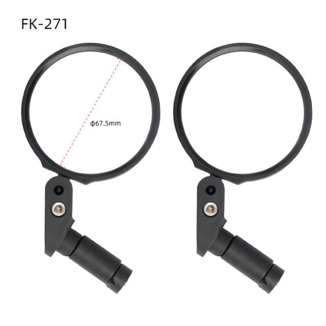 Deemount 1 Pair Bicycle Rear View Mirror Bike Cycling Wide Range Back Sight Reflector Angle Adjustable Left Right Mirrors