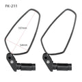 Deemount 1 Pair Bicycle Rear View Mirror Bike Cycling Wide Range Back Sight Reflector Angle Adjustable Left Right Mirrors