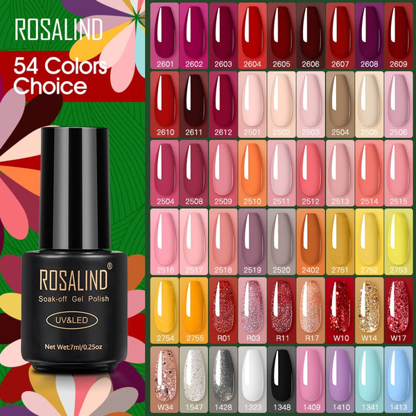 ROSALIND Gel Polish Red Nude Series Polish All For Manicure Nails Art Semi Permanent Gel UV LED Soff Off Hybrid Varnishes