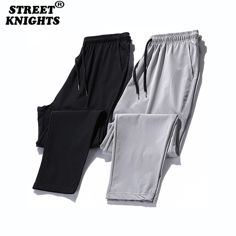 2021 Casual Pants Men Joggers Sweatpants Solid Color Elastic Waist Trousers Fitness Sportswear Fashion Summer Spring Sweatpants