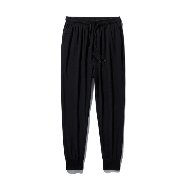 2021 Casual Pants Men Joggers Sweatpants Solid Color Elastic Waist Trousers Fitness Sportswear Fashion Summer Spring Sweatpants