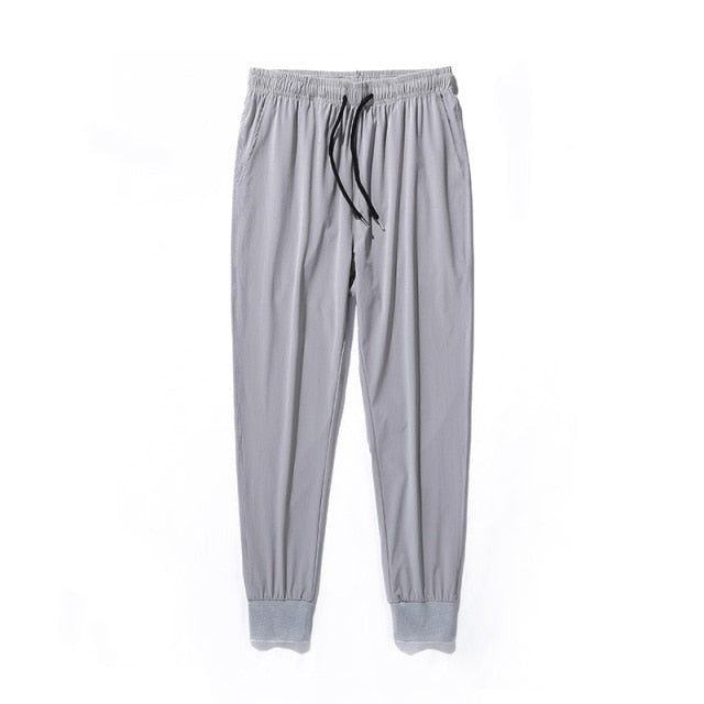 2021 Casual Pants Men Joggers Sweatpants Solid Color Elastic Waist Trousers Fitness Sportswear Fashion Summer Spring Sweatpants