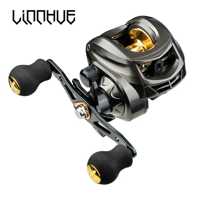 LINNHUE 2021 New Baitcasting Reel 7.2:1 High Speed 8KG Max Drag Fishing Reel For Bass in ocean environment 48 Hours Reel Fishing