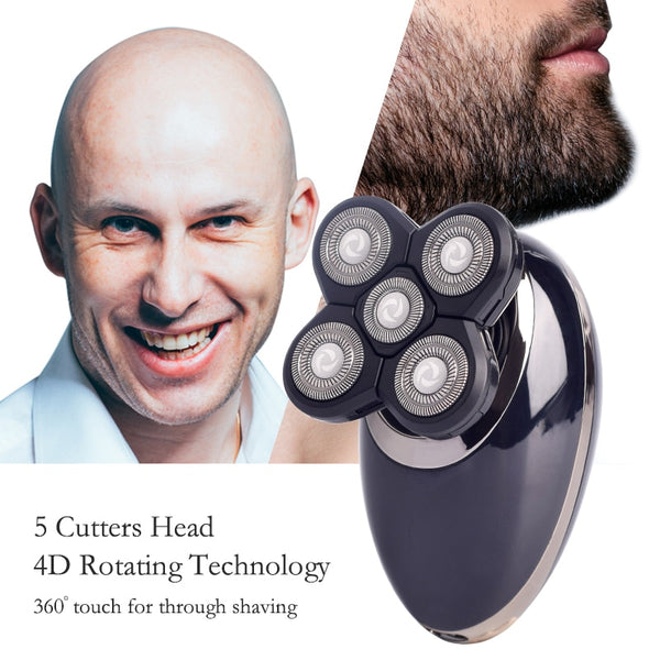 3In1 Professional Electric Shaver USB Rechargeable Washable Men's Five Floating Heads Razors Hair Clipper Nose Ear Hair Trimmer