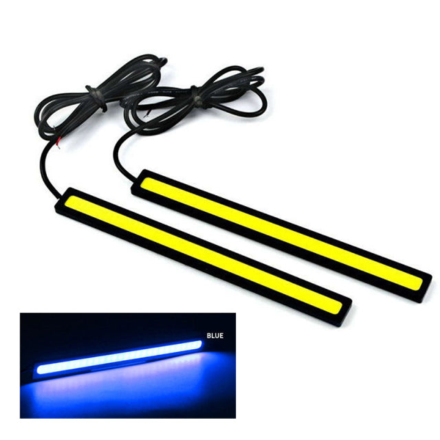 2Pcs Car LED Strip Light Waterproof Daytime Running Light DC12V DRL COB LED Strip Light Bar LED Turn Signal Ligh For Automotive