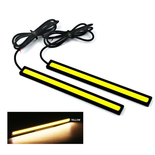 2Pcs Car LED Strip Light Waterproof Daytime Running Light DC12V DRL COB LED Strip Light Bar LED Turn Signal Ligh For Automotive
