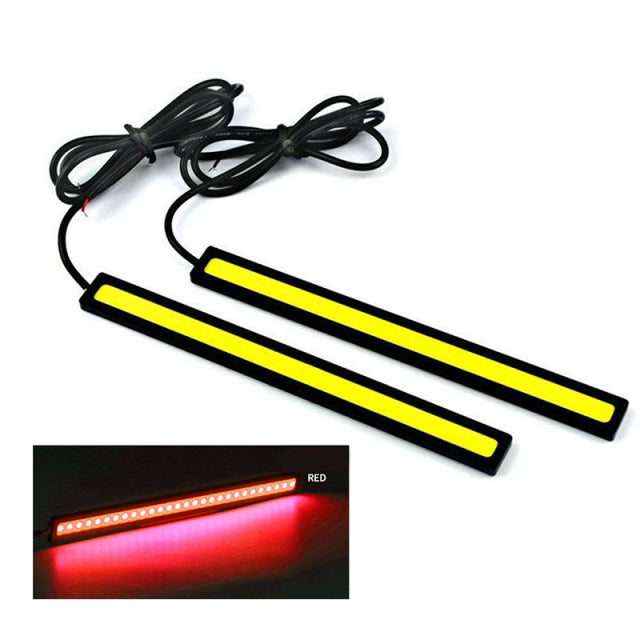 2Pcs Car LED Strip Light Waterproof Daytime Running Light DC12V DRL COB LED Strip Light Bar LED Turn Signal Ligh For Automotive