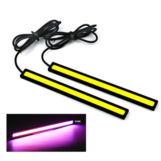 2Pcs Car LED Strip Light Waterproof Daytime Running Light DC12V DRL COB LED Strip Light Bar LED Turn Signal Ligh For Automotive