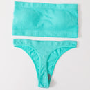 Women Bra Set Lingerie Sexy Female Seamless Underwear Brazilian Panties Bikini Set Push Up Bra Top Ribbed Strapless Bandeau Bras