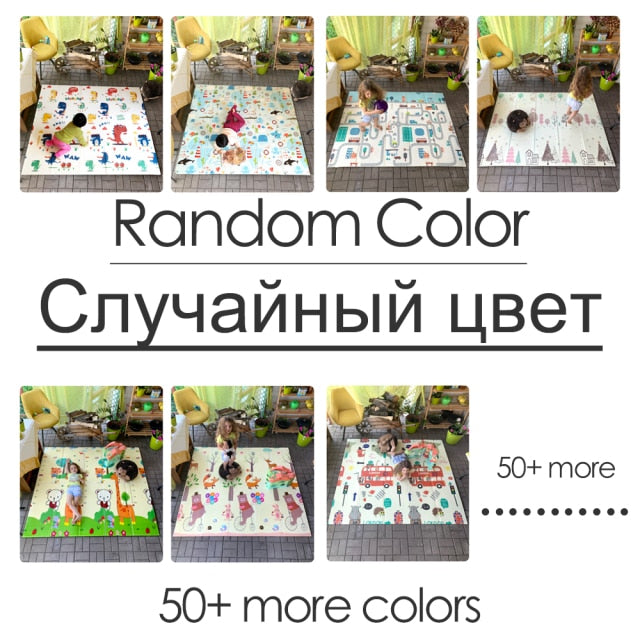 Miamumi Foldable Floor Baby Play Mat Kid Playmat Crawling Carpet Children Toddler Thermal Rug Game Pad Foam Educational Toy Gift