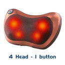 Relaxation Massage Pillow Vibrator Electric Neck Shoulder Back Heating Kneading Infrared therapy head Massage Pillow