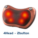 Relaxation Massage Pillow Vibrator Electric Neck Shoulder Back Heating Kneading Infrared therapy head Massage Pillow