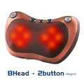 Relaxation Massage Pillow Vibrator Electric Neck Shoulder Back Heating Kneading Infrared therapy head Massage Pillow