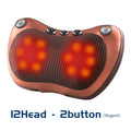 Relaxation Massage Pillow Vibrator Electric Neck Shoulder Back Heating Kneading Infrared therapy head Massage Pillow