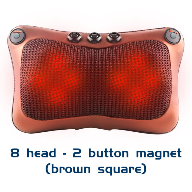 Relaxation Massage Pillow Vibrator Electric Neck Shoulder Back Heating Kneading Infrared therapy head Massage Pillow