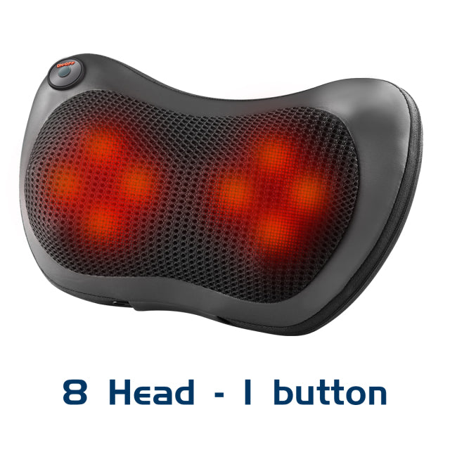Relaxation Massage Pillow Vibrator Electric Neck Shoulder Back Heating Kneading Infrared therapy head Massage Pillow