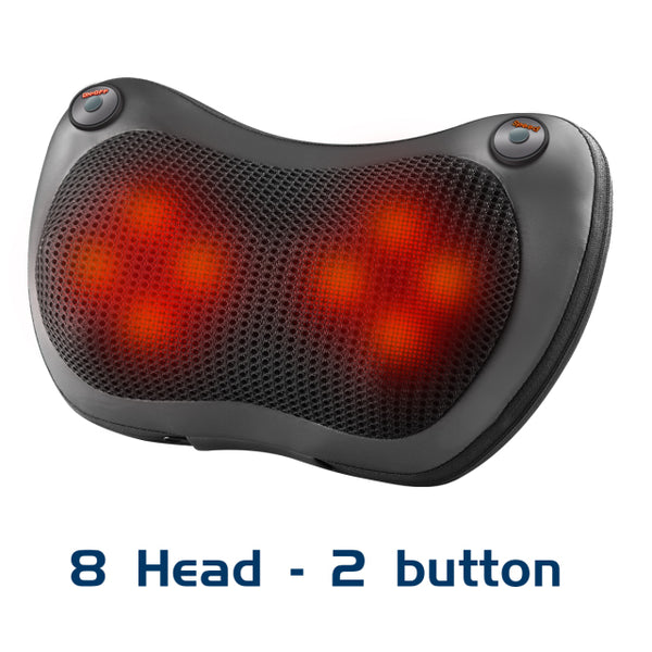 Relaxation Massage Pillow Vibrator Electric Neck Shoulder Back Heating Kneading Infrared therapy head Massage Pillow