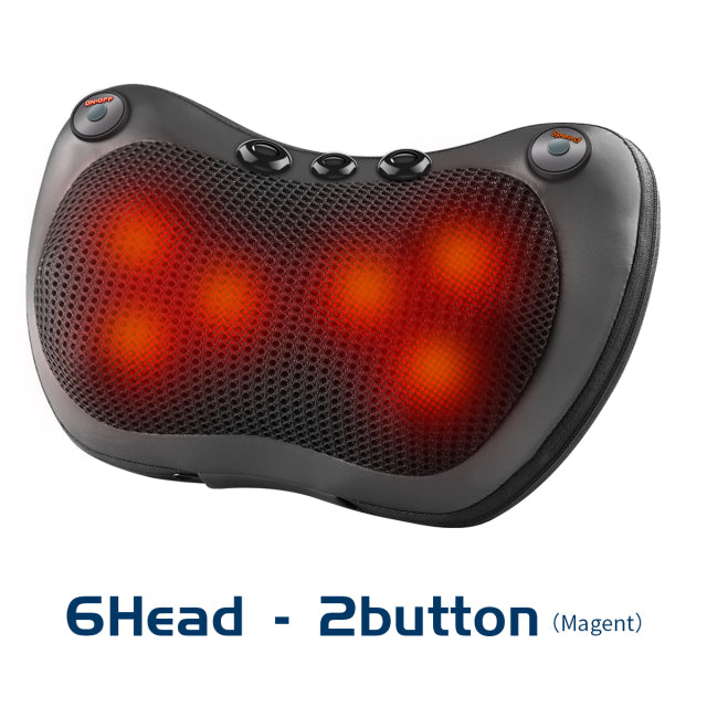 Relaxation Massage Pillow Vibrator Electric Neck Shoulder Back Heating Kneading Infrared therapy head Massage Pillow