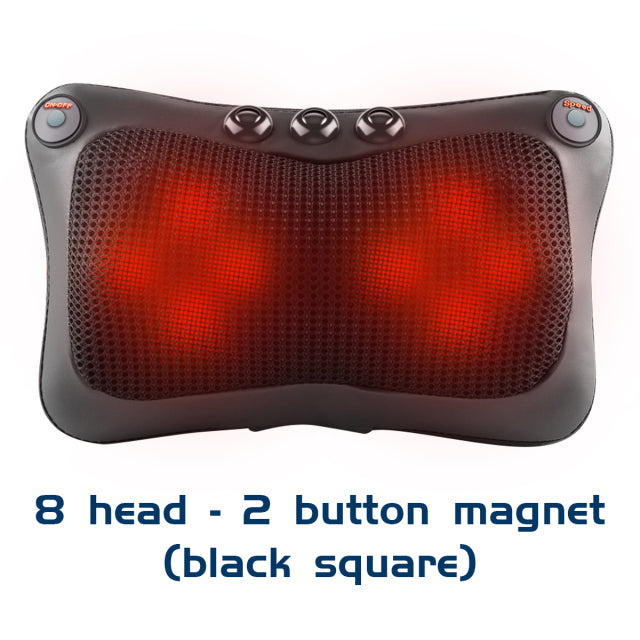 Relaxation Massage Pillow Vibrator Electric Neck Shoulder Back Heating Kneading Infrared therapy head Massage Pillow
