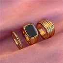 Punk Snake Gothic Silver Color Finger Ring Set 6PCS For Women  Heart Butterfly Wing Angel Wings Cupid Charms Rings Jewelry