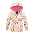 Jacket For Girls 2021 Spring Children's Flower Fleece Clothes Girls Coat Windbreaker Outerwear Kids Polar Fleece Windproof 3-12T