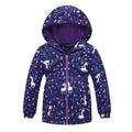 Jacket For Girls 2021 Spring Children's Flower Fleece Clothes Girls Coat Windbreaker Outerwear Kids Polar Fleece Windproof 3-12T