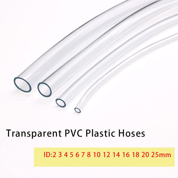 1M/3M PVC Soft Hose ID 2 3 4 5 6 8 10 12 14 16 18 20 25mm Odorless Plastic Transparent High Quality Water pump Flexible Tube