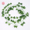 1Pc 230Cm Green Vine Silk Artificial Ivy Hanging Leaf Garland Plants Creeper Leaf Home Decor Wedding Bathroom Garden Decoration