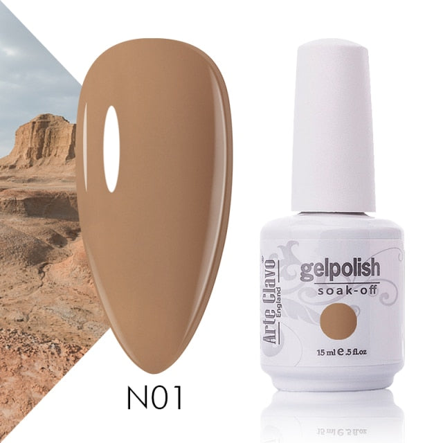 Arte Clavo 15ml Fluorescent Color Nail Gel Polish Fashion Long Lasting Nail Art Manicure LED Soak Off Neon Nail Lacqure Polish