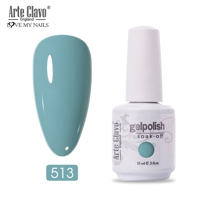 Arte Clavo 15ml Fluorescent Color Nail Gel Polish Fashion Long Lasting Nail Art Manicure LED Soak Off Neon Nail Lacqure Polish