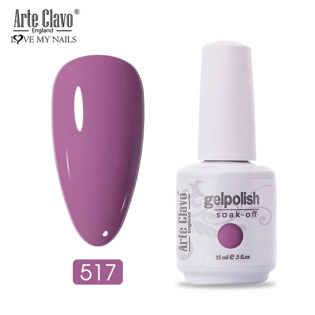 Arte Clavo 15ml Fluorescent Color Nail Gel Polish Fashion Long Lasting Nail Art Manicure LED Soak Off Neon Nail Lacqure Polish