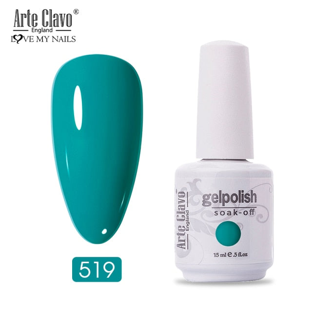 Arte Clavo 15ml Fluorescent Color Nail Gel Polish Fashion Long Lasting Nail Art Manicure LED Soak Off Neon Nail Lacqure Polish